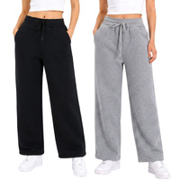 FIL Womens Sherpa Fleece Lined Track Pants Warm Winter Joggers Straight Leg