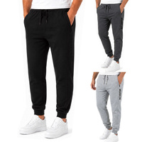 Men's Fleece Jogger Track Pants Cuff Trousers Trackies Sweat Pants BROOKLYN