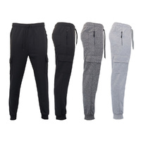 FIL Men's Lightweight Cargo Track Pants Joggers Sweatpants with Zip Pockets