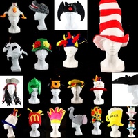 Adult Unisex  Novelty Hat Party Wear-Animals Top Hat Pirate Beer Jester and more