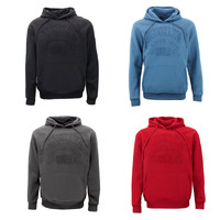 FIL Mens Embossed Fleece Hoodie Pullover Hooded Jumper Sweater - Brooklyn