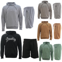 FIL Men's Lightweight Hoodie Shorts Set Tracksuit Sweatsuit Loungewear Brooklyn