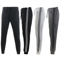 FIL Men's Stripped Track Pants Jogger Trousers Trackies Sweat Pants Zipped Pockets