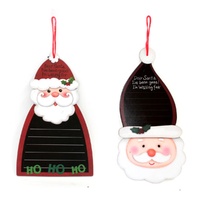 Christmas XMAS Santa Blackboard Chalk Board Gift Wish List Kids Decoration