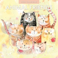 Animal Friends - 2026 Red Robin Square Wall Calendar Monthly Planner