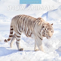 Snow Animals - 2026 Red Robin Square Wall Calendar Monthly Planner