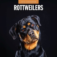Rottweilers - 2026 Red Robin Square Wall Calendar Monthly Planner