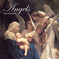 Angels - 2026 Red Robin Square Wall Calendar Monthly Planner