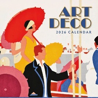 Art Deco - 2026 Red Robin Square Wall Calendar Monthly Planner