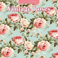 Vintage Roses - 2026 Red Robin Square Wall Calendar Monthly Planner