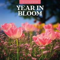 Year in Bloom - 2026 Red Robin Square Wall Calendar Monthly Planner