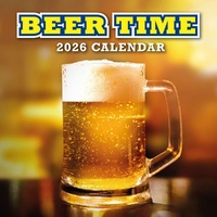 Beer Time - 2026 Red Robin Square Wall Calendar Monthly Planner