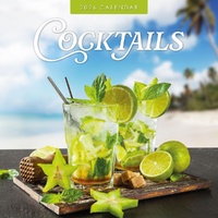 Cocktails - 2026 Red Robin Square Wall Calendar Monthly Planner
