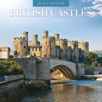 British Castles - 2026 Red Robin Square Wall Calendar Monthly Planner