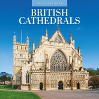 British Cathedrals - 2026 Red Robin Square Wall Calendar Monthly Planner