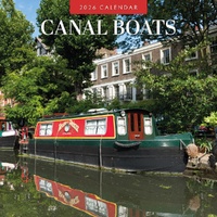 Canal Boats - 2026 Red Robin Square Wall Calendar Monthly Planner