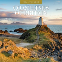 Coastlines of Britain - 2026 Red Robin Square Wall Calendar Monthly Planner