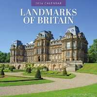Landmarks of Britain - 2026 Red Robin Square Wall Calendar Monthly Planner