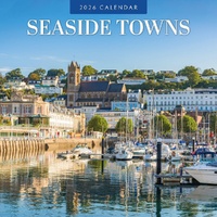 Seaside Towns - 2026 Red Robin Square Wall Calendar Monthly Planner