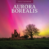 Aurora Boraellis - Northern lights - 2026 Red Robin Square Wall Calendar Planner
