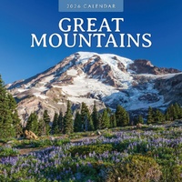 Great Mountains - 2026 Red Robin Square Wall Calendar Monthly Planner