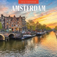 Amsterdam  - 2026 Red Robin Square Wall Calendar Monthly Planner