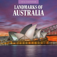 Landmarks of Australia - 2026 Red Robin Square Wall Calendar Monthly Planner