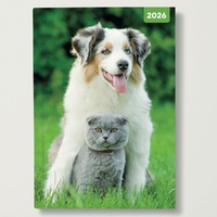 Cats and Dogs - 2026 Red Robin A5 Padded Diary Planner Soft Cover Gift