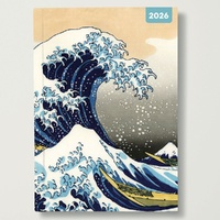 Hokusai - 2026 Red Robin A5 Padded Diary Planner Japanese Woodblock Prints