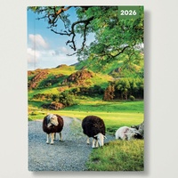Country Scenes - 2026 Red Robin A5 Padded Diary Planner Countryside Landscape
