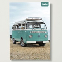 Camper Vans - 2026 Red Robin A5 Padded Diary Planner Retro Van Adventures