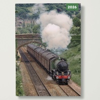 Steam Trains - 2026 Red Robin A5 Padded Diary Planner Vintage Railway Scenes
