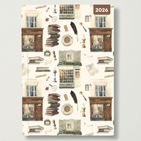 Magic Library - 2026 Red Robin A5 Padded Diary Planner Whimsical Book Design