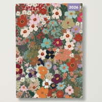 Meadow Flowers - 2026 Red Robin A5 Padded Diary Planner Countryside Floral Art