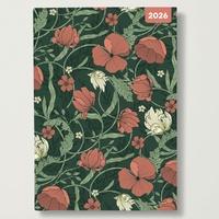 Morris Garden - 2026 Red Robin A5 Padded Diary Planner Arts & Crafts Design