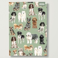 Muddy Paws - 2026 Red Robin A5 Padded Diary Planner Cute Dog Illustration