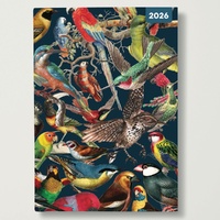 Vintage Birds - 2026 Red Robin A5 Padded Diary Planner Illustrated Bird Art