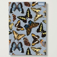 Vintage Butterflies - 2026 Red Robin A5 Padded Diary Planner Botanical Insects