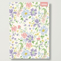 Romantic Flora - 2026 Red Robin A5 Padded Diary Planner Botanical Love Theme