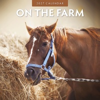 On The Farm - 2027 Red Robin Square Wall Calendar Monthly Planner