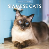 Siamese Cats - 2027 Red Robin Square Wall Calendar Monthly Planner
