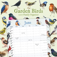 Garden Birds - 2027 Red Robin Square Wall Calendar Monthly Planner