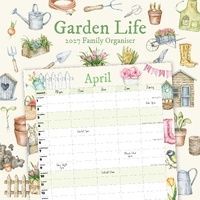 Garden Life - 2027 Red Robin Square Wall Calendar Monthly Planner