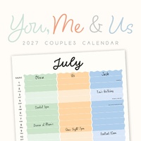 You, Me & Us - 2027 Red Robin Square Wall Calendar Monthly Planner