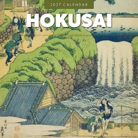 Hokusai - 2027 Red Robin Square Wall Calendar Monthly Planner