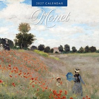 Monet - 2027 Red Robin Square Wall Calendar Monthly Planner