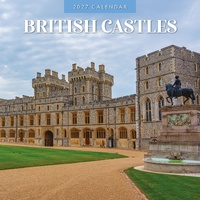 British Castles - 2027 Red Robin Square Wall Calendar Monthly Planner