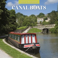Canal Boats - 2027 Red Robin Square Wall Calendar Monthly Planner