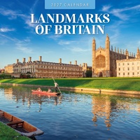 Landmarks of Britain - 2027 Red Robin Square Wall Calendar Monthly Planner
