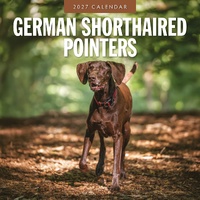 German Shorthaired Pointers - 2027 Red Robin Square Wall Calendar Planner